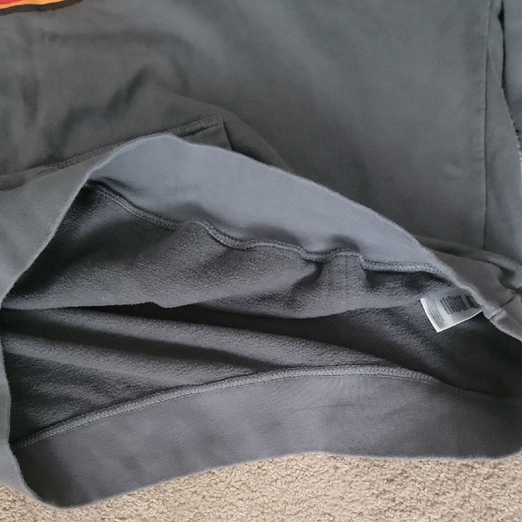 Men's Gray Hoodie with Orange Logo - Picture 7 of 10